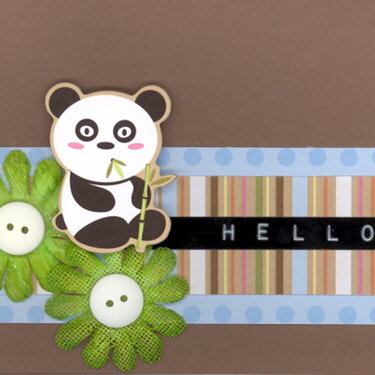 NEW IMAGINISCE Hello Panda Card