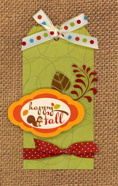 Imaginisce Apple Cider Collection Happy Fall Tag