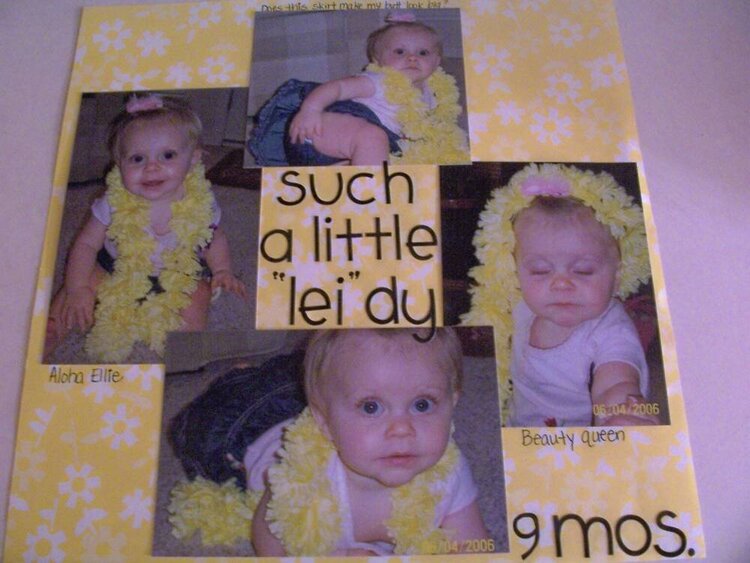 Such a Little &amp;quot;Lei&amp;quot;-dy at 9 months old