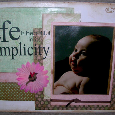 Life is Beautiful in its simplicity - altered canvas