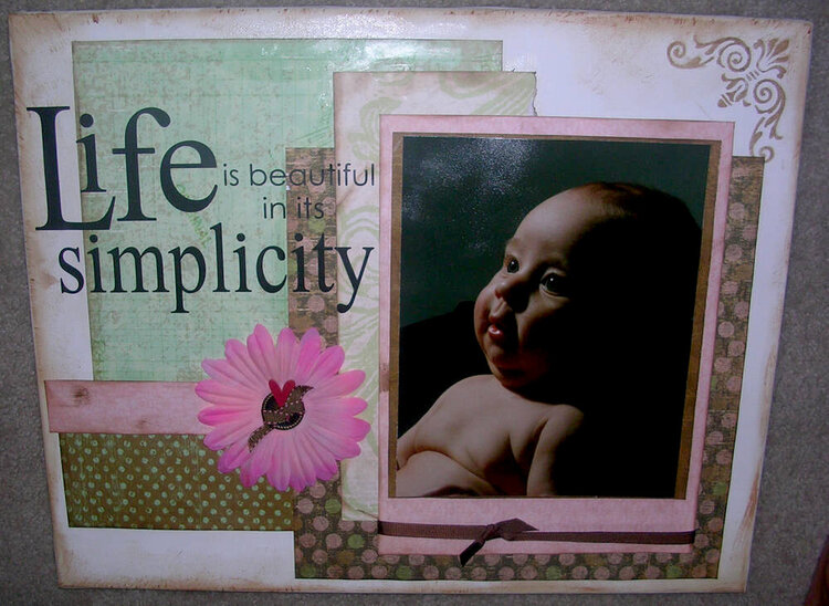 Life is Beautiful in its simplicity - altered canvas