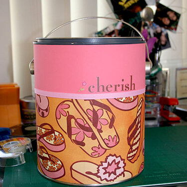 Cherish/Joy Altered Gallon Paint Can