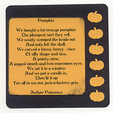Pumpkin Carving Poem