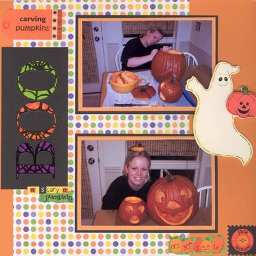 Boo!  Carving Pumpkins
