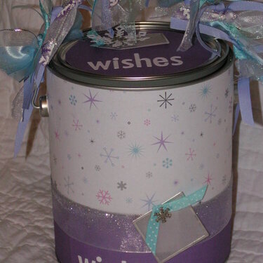 Winter Wishes Altered Paint Can