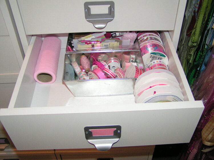 Pink Ribbon Drawer -- half empty -- woohoo!!