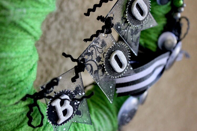 Boo Banner Wreath * Clear Scraps * CHA-S 2011 NEW Release