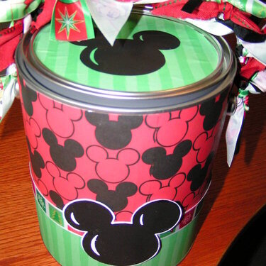 Altered Christmas Disney Paint Can