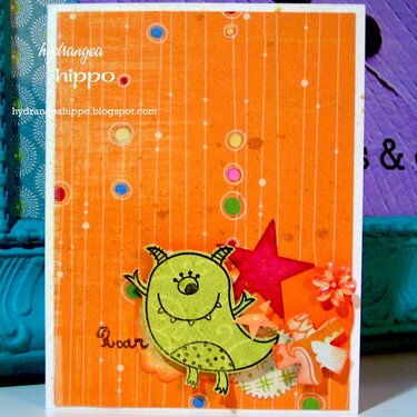 Roar- For the Lawn Fawn Hearts Cards 4 Kids Blog Hop