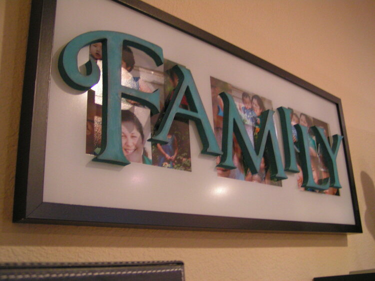 FAMILY Altered Frame -- SAY IT WITH LETTERS Design Team