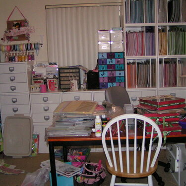 BEFORE Scrapbook Area--needs to be cleaned for Jan 2007 Challenge