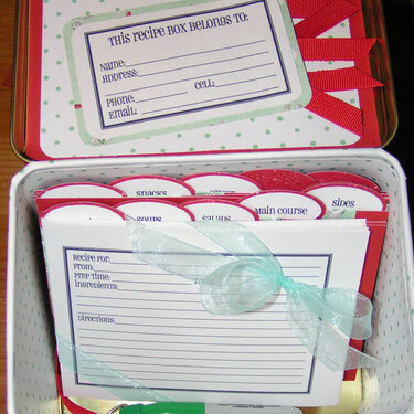 Lunchbox Recipe BOX sold on ebay 2005