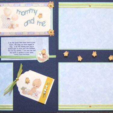 121x 12 Baby boy layout - Mommy and Me 2 page