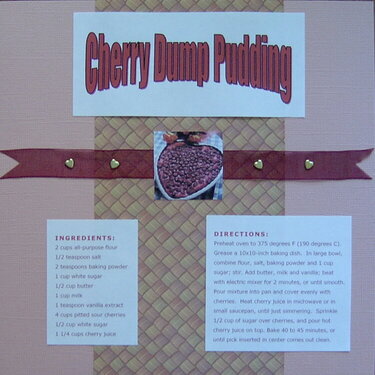 Cherry Dump Pudding - MarciaRay Recipe Swap