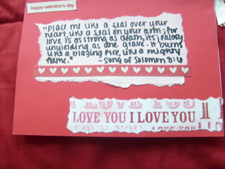 the inside of the vday card