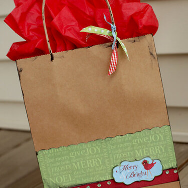Embellished Gift Bag - Christmas