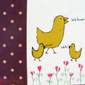 3 Chicks Welcome Card