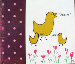 3 Chicks Welcome Card