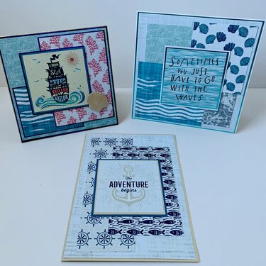 Reminisce Nautical Mood Collection Cards