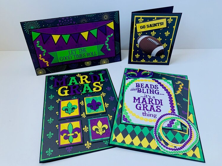 Reminisce Mardi Gras Collection Cards