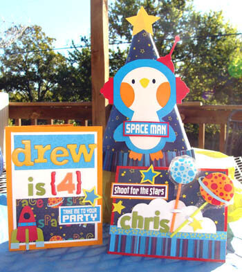 Space Man Birthday Party Set