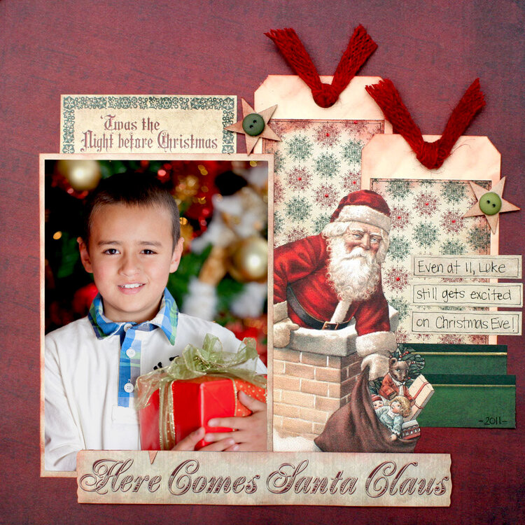 Reminisce Here Comes Santa Layout