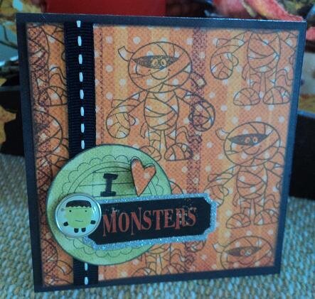 I Love Monsters Card