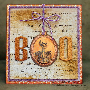 Boo Skeleton Card