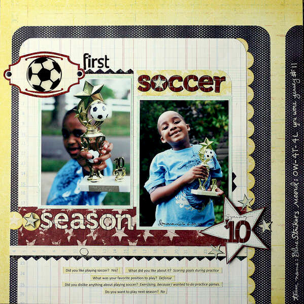 First Soccer Season *gonescrapbooking/examiner*