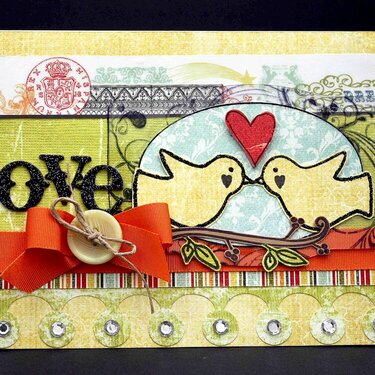 Lovebirds Card *gonescrapbooking/examiner*