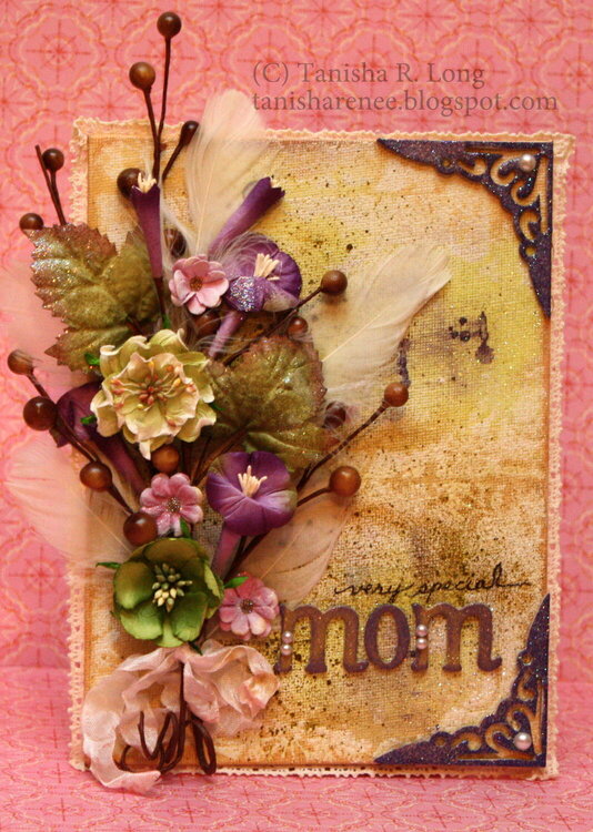 Mom Altered Canvas *WOW Embossing Powders*