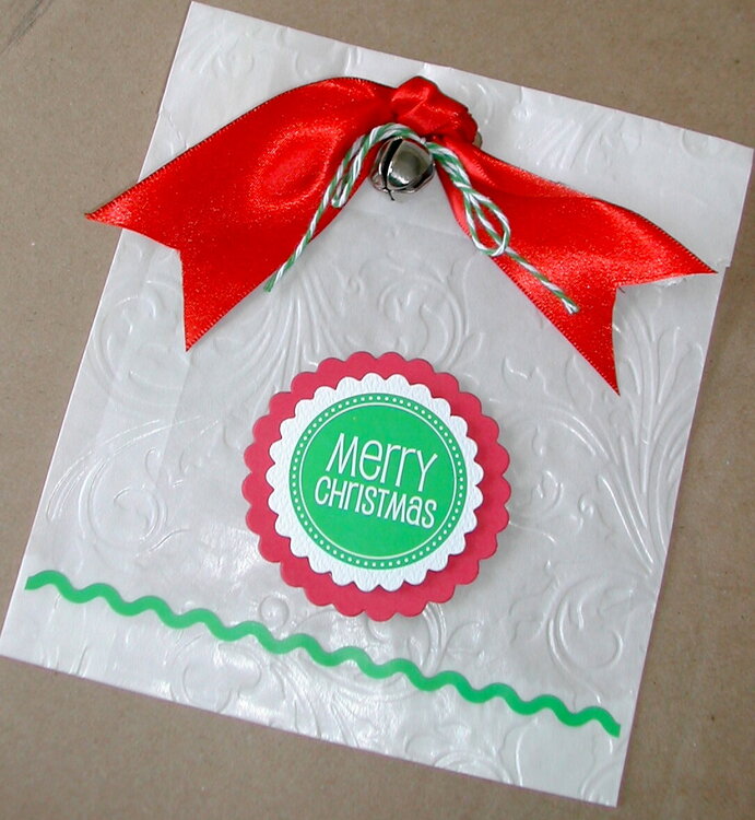 Christmas Gift Embossed Bag