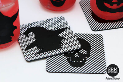 Patterned Vinyl Coasters Halloween