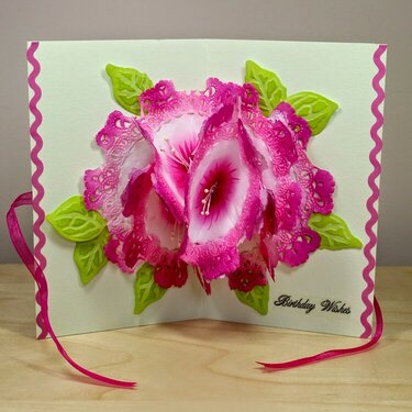 Doily Flower Card by Cathy Andronicou