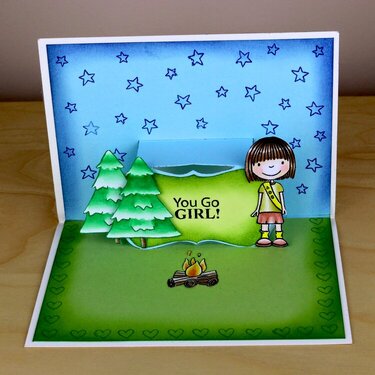 Happy Camper Pop Up Card