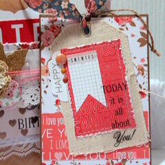 Canvas Tag & Chevron Bag