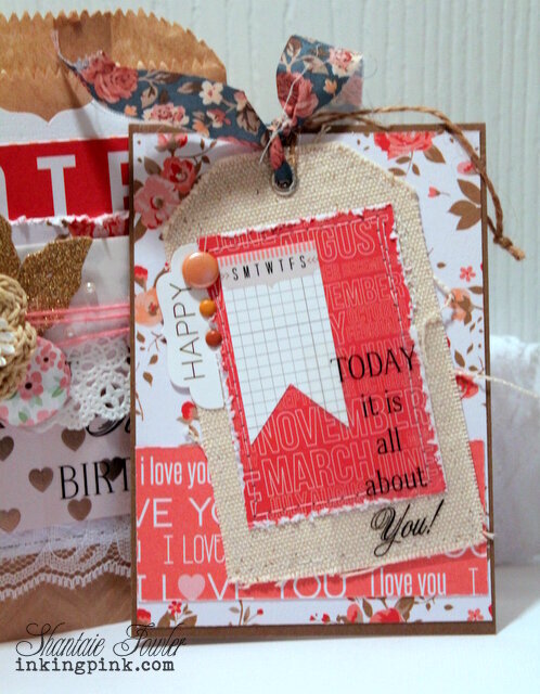 Canvas Tag &amp; Chevron Bag