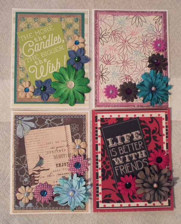 2016 Floral Birthday Cards lot 2
