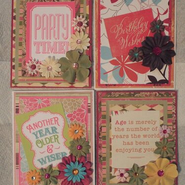 March/Spring 2016 Floral Birthday cards