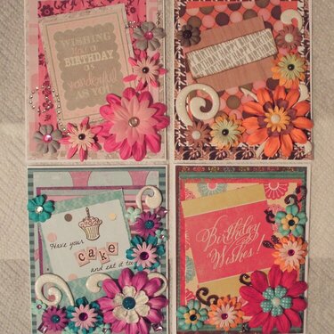Floral Birthday cards