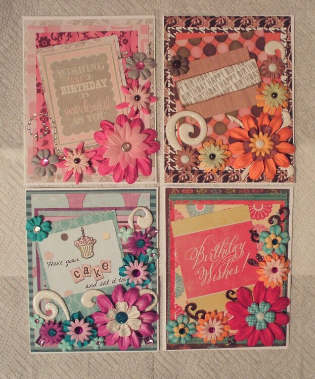 Floral Birthday cards
