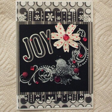 Joy card (Bird..black white)