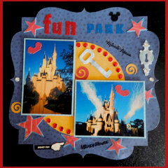 Disney, Fun Park, Scrapbook layout (sketch 014)