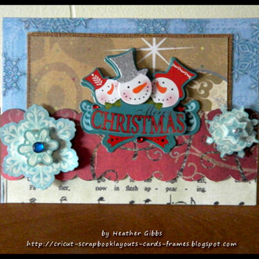 &quot;Snowman with Snowflakes&quot; Christmas Card