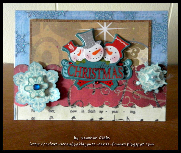&quot;Snowman with Snowflakes&quot; Christmas Card
