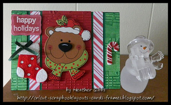 (#8) Happy Holidays Chipboard Christmas Card