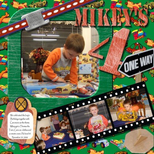 Mikey&#039;s Cars Birthday Album