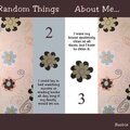Five Random Things About Me