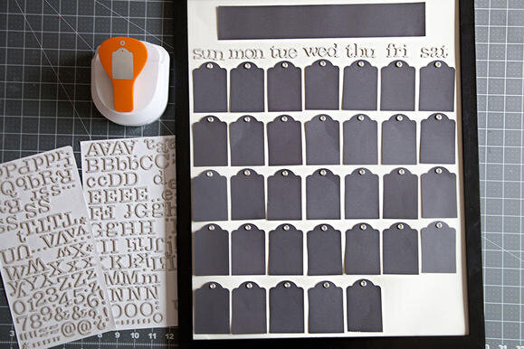 DIY Chalkboard Tag Calendar by Fiskars Designer: Smitha Katti