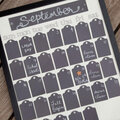 DIY Chalkboard Tag Calendar by Fiskars Designer: Smitha Katti